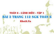 Bài 3 trang 112 SGK Toán 6 tập 1 Cánh Diều